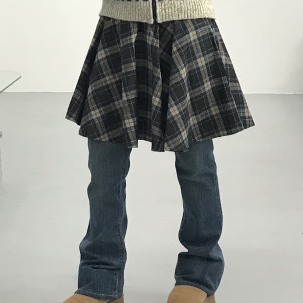 Jpn Checked Mini Skirts