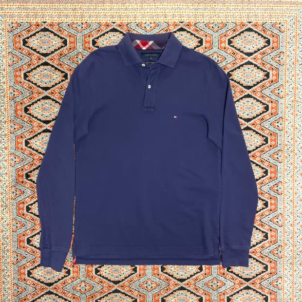 타미힐피거 네이비 긴팔 카라티셔츠 남성M