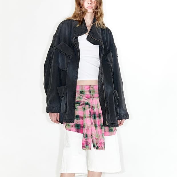 CARGO POCKET FIELD JACKET - CHARCOAL