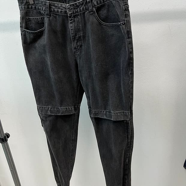 34) 준지 벨크로 흑청조거