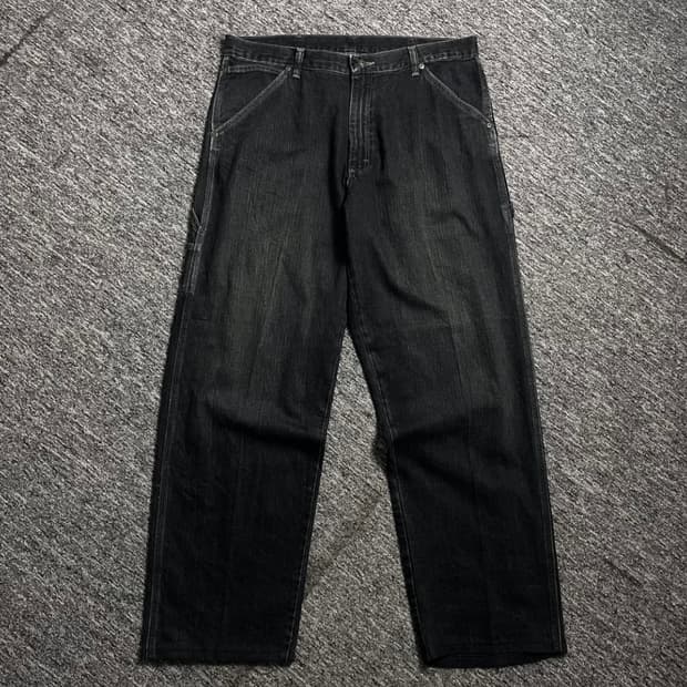 랭글러 USA 블랙 워싱 데님 카펜터 워크 팬츠