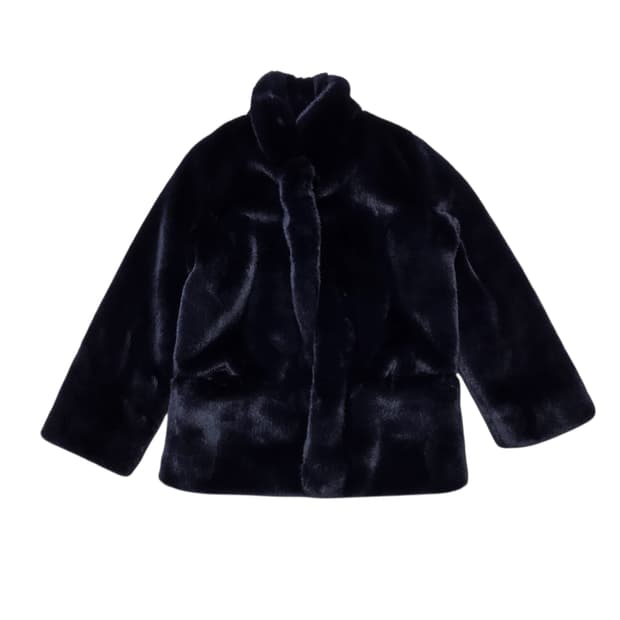 Vintage 하이넥 페이크 퍼 자켓 