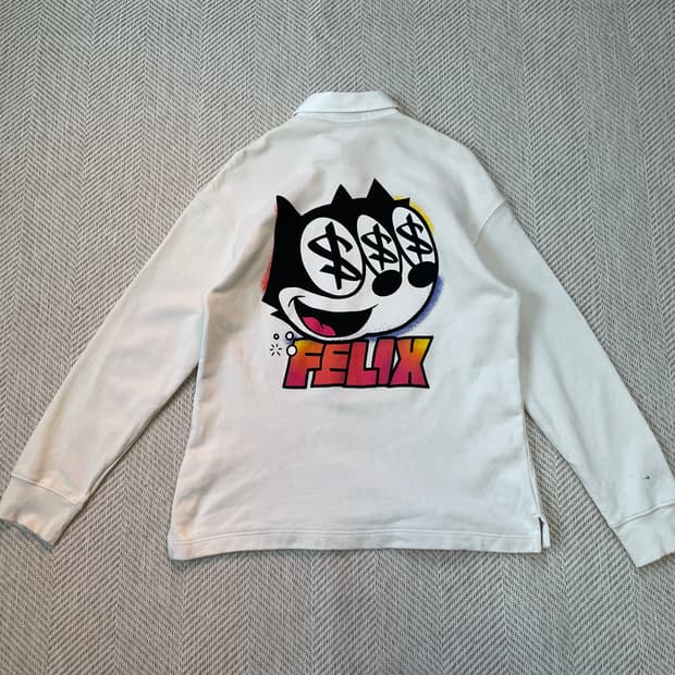 H&m x 펠릭스 더 캣 카라 긴팔티셔츠 