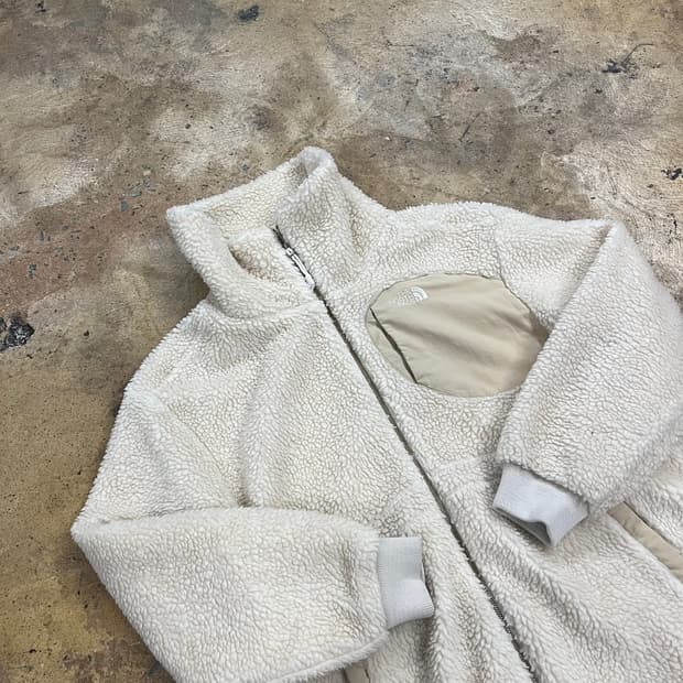 [정품/s,85] 노스페이스 뽀글이 롱 플리스 아이보리 b18