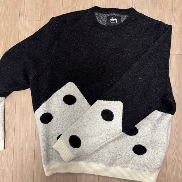 스투시 퍼지 다이스 모헤어 니트