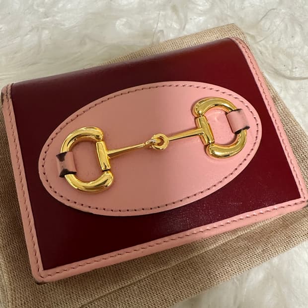 구찌 홀스빗 핑크 반지갑