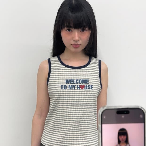 aeae 에이이에이이 웰컴 투 마이하우스 슬리브리스 멜란지그리이