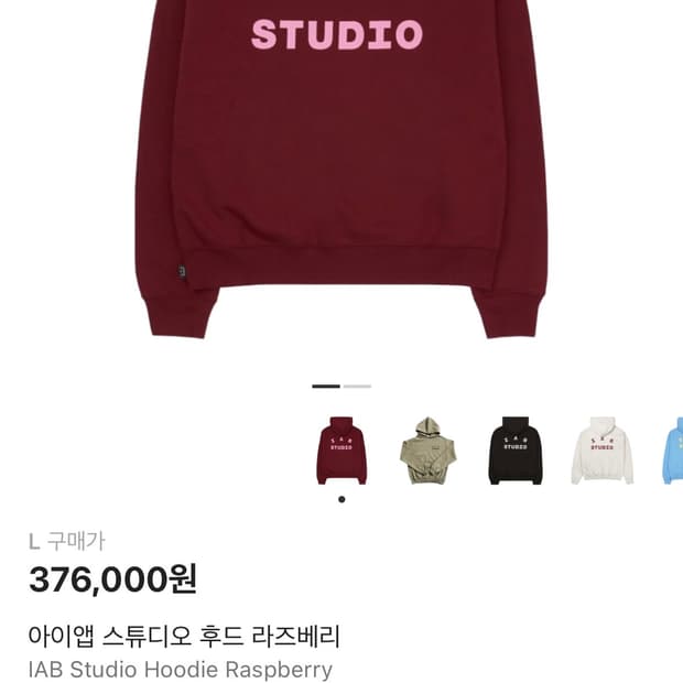 아이앱 라즈베리 후드티