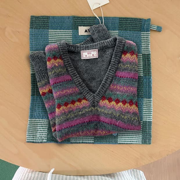 Nordic Ie Cream Vest Knit🍧