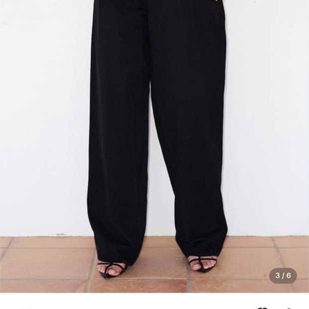 위메농 TULLIP COTTON PANTS - BLACK