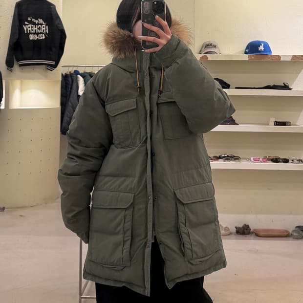 리바이스 퍼 후드 다운 패딩 자켓 U795