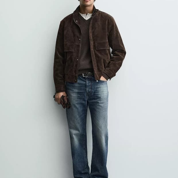 ZARA 리얼레더 스웨이드 자켓