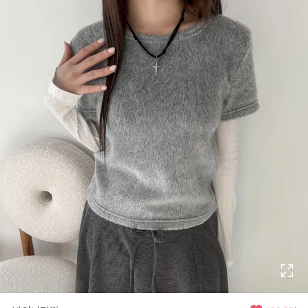 윈트 퍼 레이어드 티셔츠