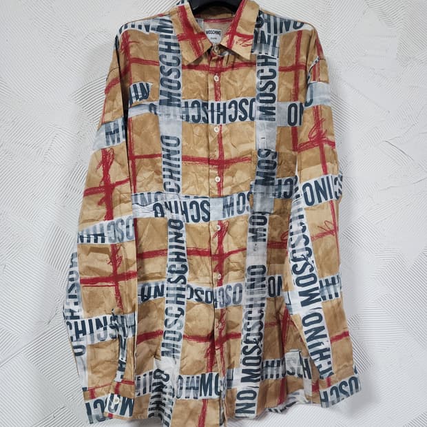 모스키노 로고 프린트 셔츠 메이드인 이태리