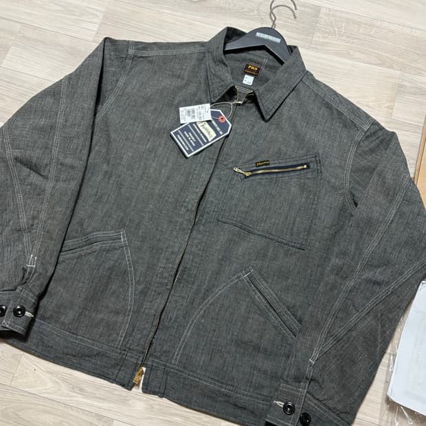 페로우즈 26SS 1960s front zip work 자켓 그레이