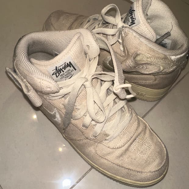 Nike x Stussy 에어포스 1 '07 Mid SP Fossil