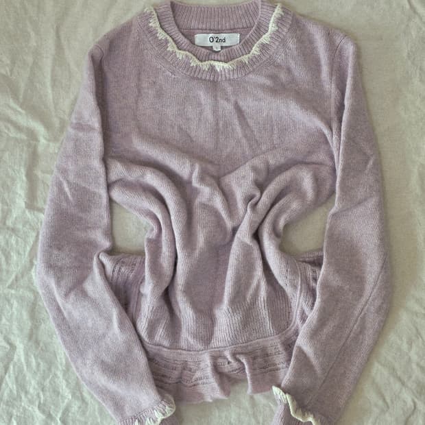 O'2nd 오즈세컨 프릴 앙고라 니트