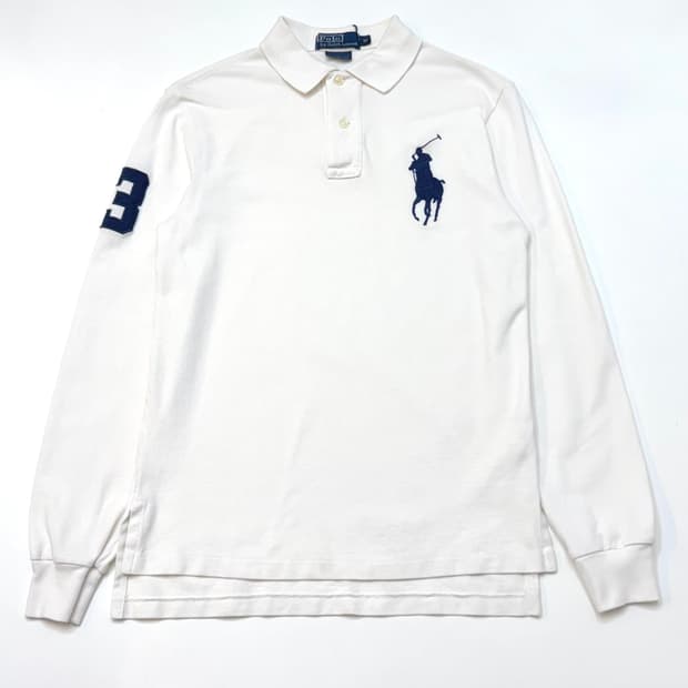 Polo 폴로 랄프로렌 빅포니 화이트 PK 카라 긴팔 티
