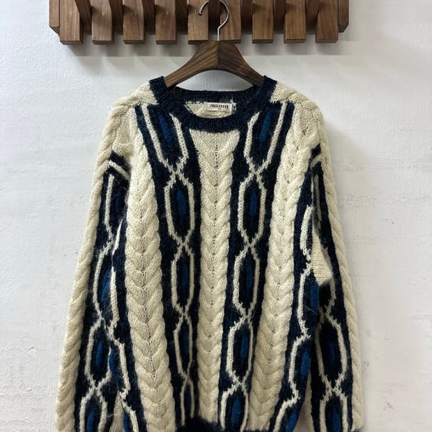 일본빈티지 FREELANCER 케이블 니트 울 풀오버 스웨터