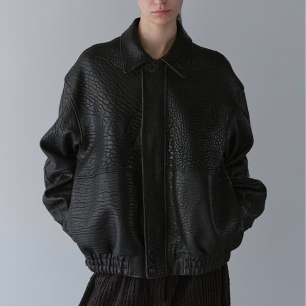 오브헤덴 Shrunk Leather Blouson (black)