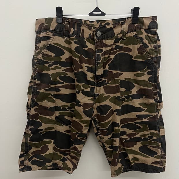 정품 칼하트 카모 반바지 30