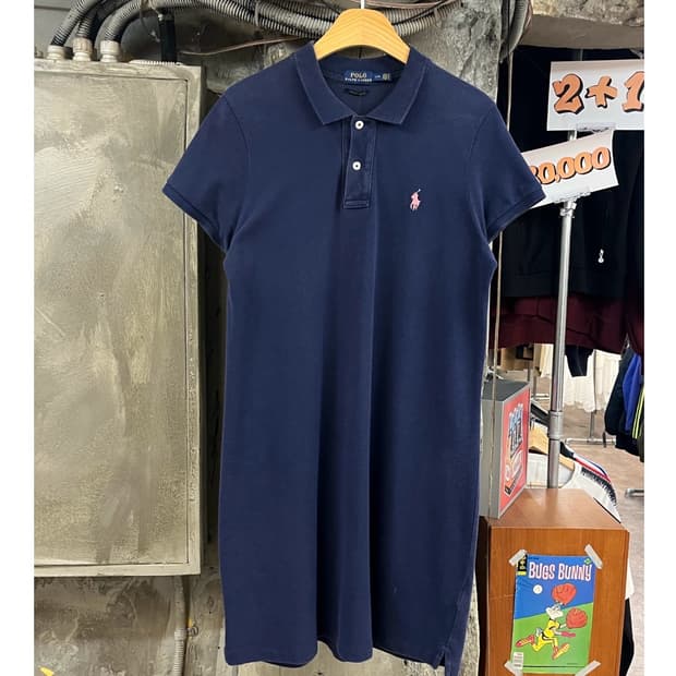폴로 랄프로렌 카라 반팔 원피스 네이비 L #csz3725