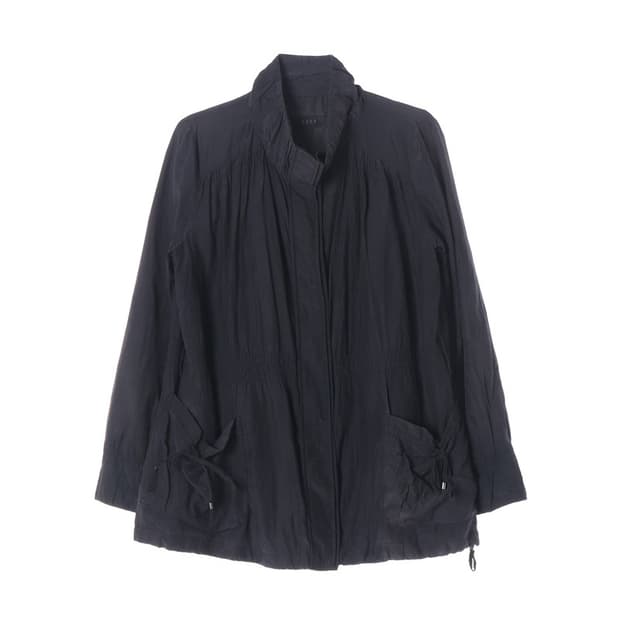 스튜디오 톰보이 셔링 디테일 하이넥 자켓 블랙 90