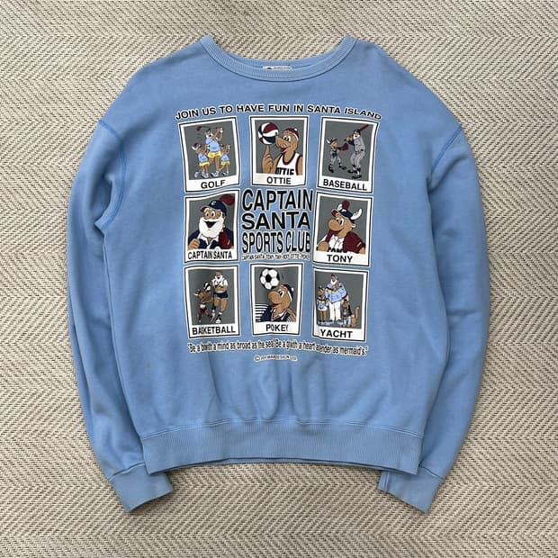 캡틴 산타 프린팅 맨투맨 r2514