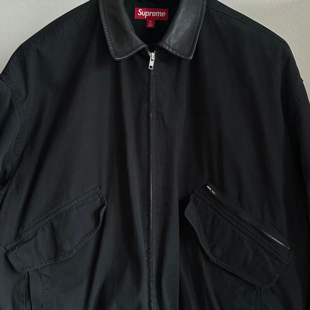 슈프림 레더 카라 유틸리티 자켓 23fw XL(105-110)