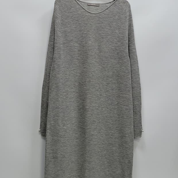 BCBG 양모 니트 롱 원피스  / 여 85-94-155 그레이