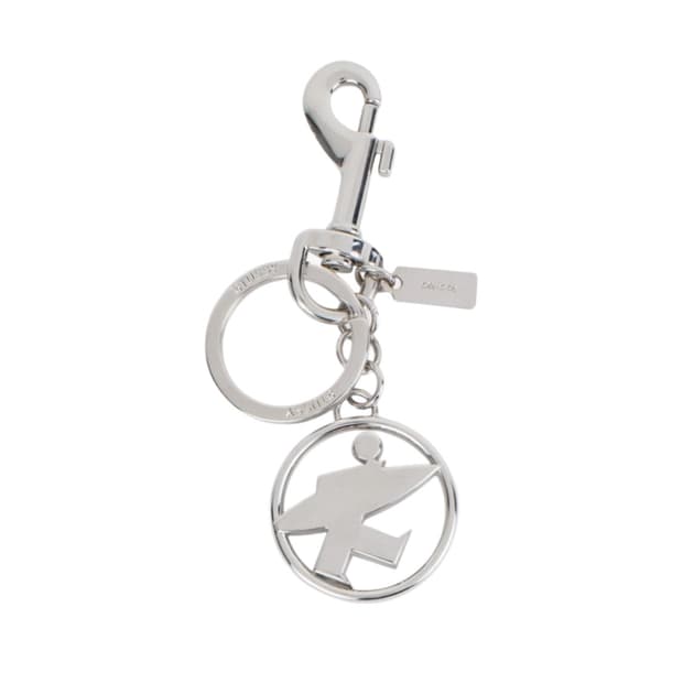 스투시 서프맨 키체인 실버