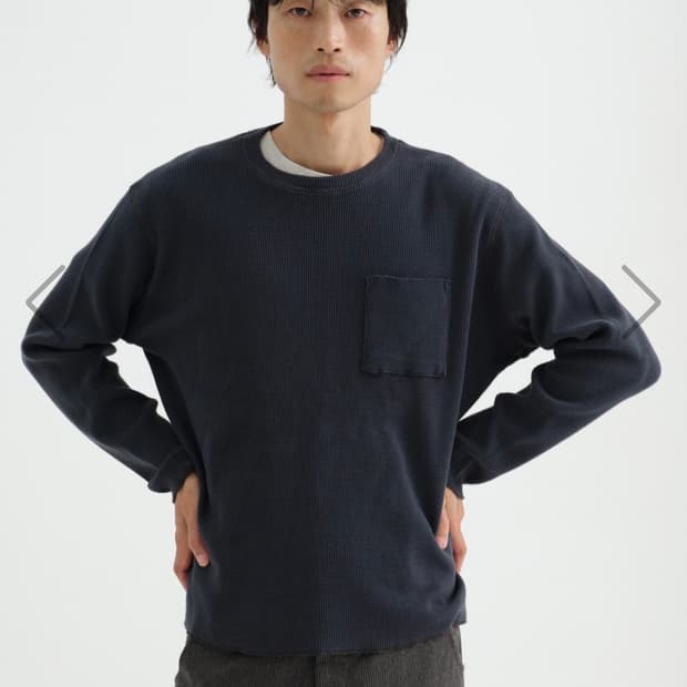 [2] 씨솔트 와플 포켓 롱슬리브 slate