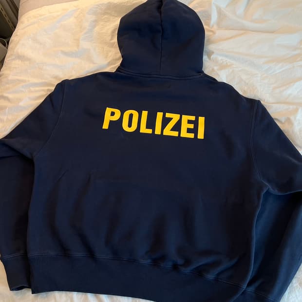 polizei 빈티지 후드티 네이비
