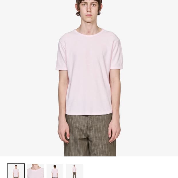 선플라워 Jagger Waffle T-Shirt Light Pink M