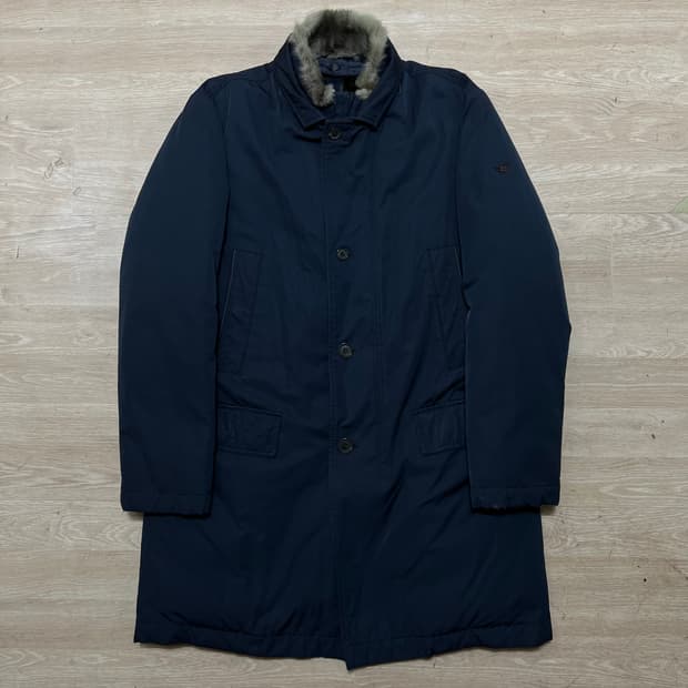 헨리코튼 남성 골프웨어 래빗퍼 넥트리밍 패딩 점퍼 [네이비] L/100