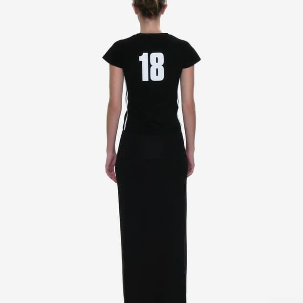 넘버링 프린티드 티_블랙