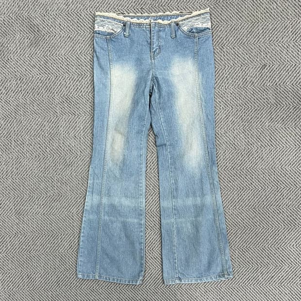 카멜리아 레이스 로우라이즈 데님팬츠 v0969 