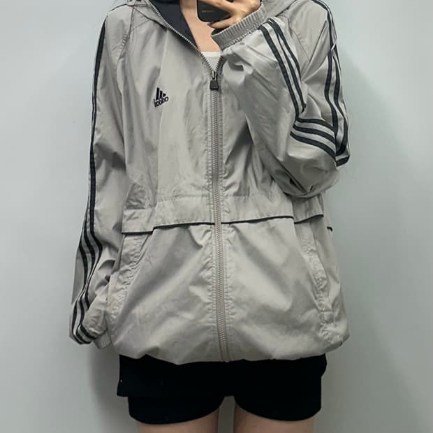 00s 아디다스 스틸 그레이 바람막이