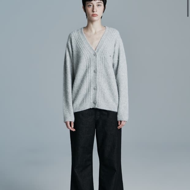 시너진 가디건 그레이