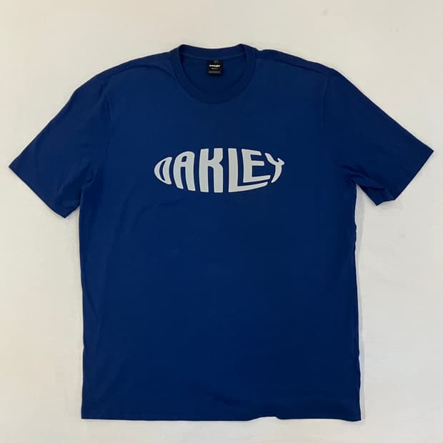 오클리 빅로고 반팔 티셔츠 블루