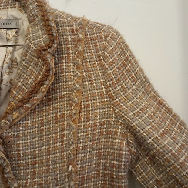 DECO 여성 크롭 트위드 자켓