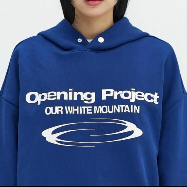 오프닝 프로젝트 블루 후드티