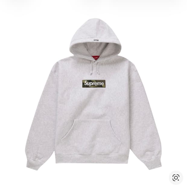 XL슈프림 23fw 박스로고 후드 애쉬그레이