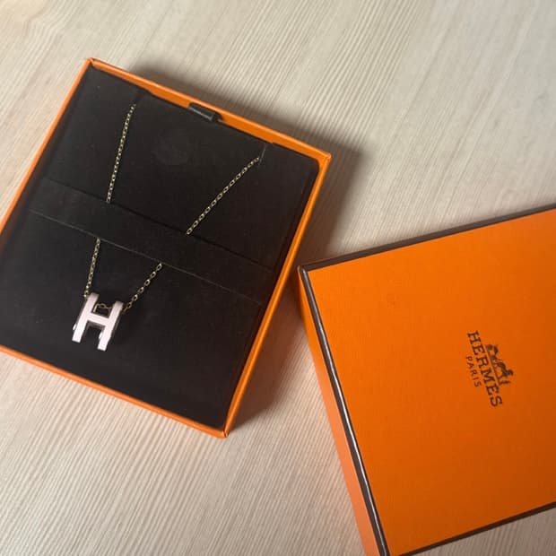 에르메스 팝아슈 라지 핑크 목걸이