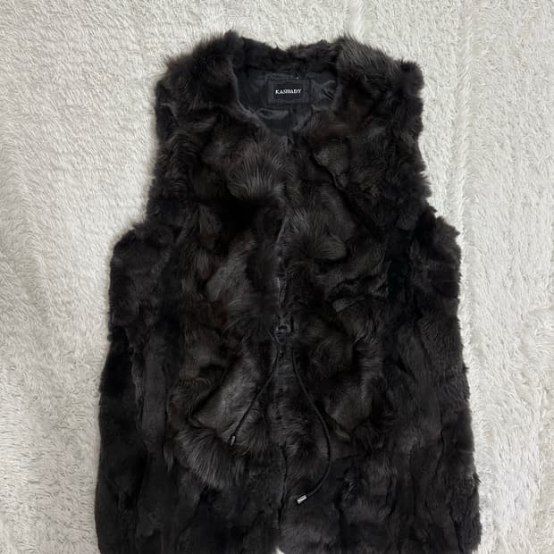 카샤바디 천연 여우 모피 조끼 66사이즈