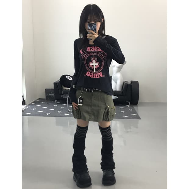 Jpn Y2k Graphic Long Sleeve T-Shirts