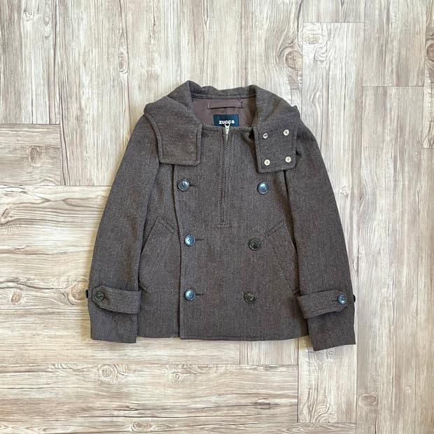 zucca 헤링본 더블 코트