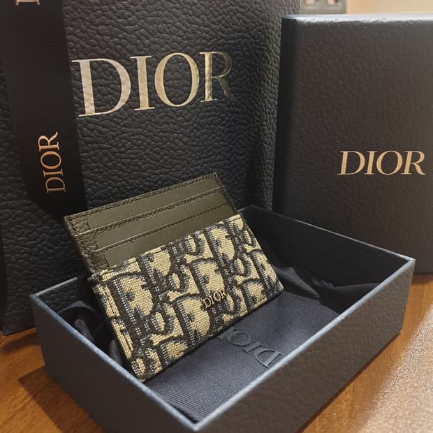 DIOR 오블리크 카드 홀더 지갑