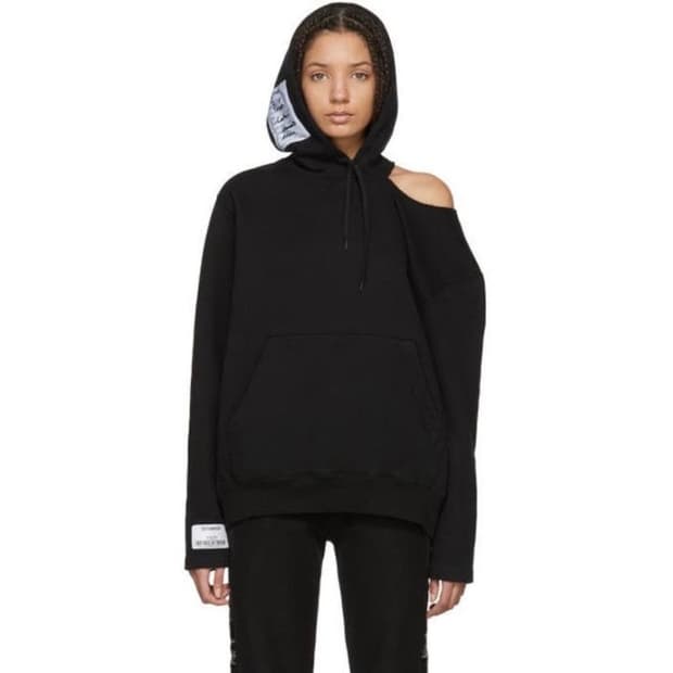 (xs) 베트멍 숄더 컷오프 오버사이즈 후드집업