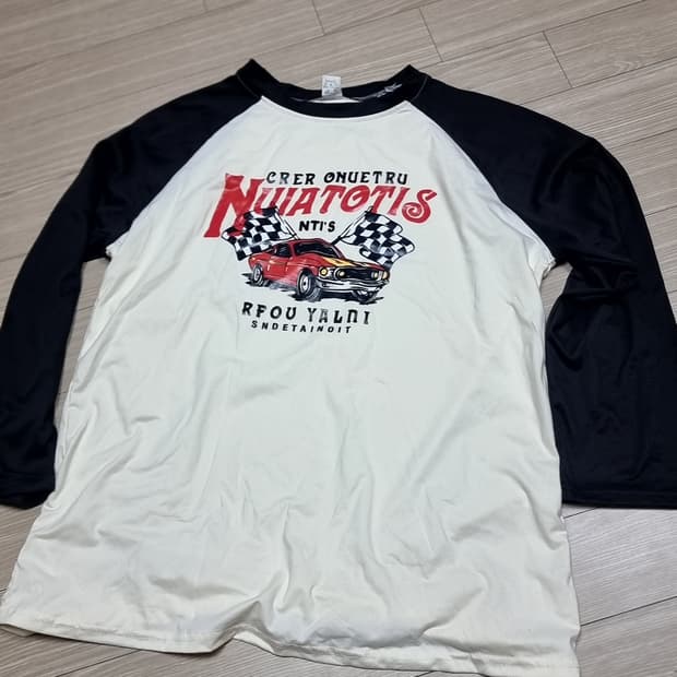 레이싱카 프린팅 칠부 티셔츠(100)